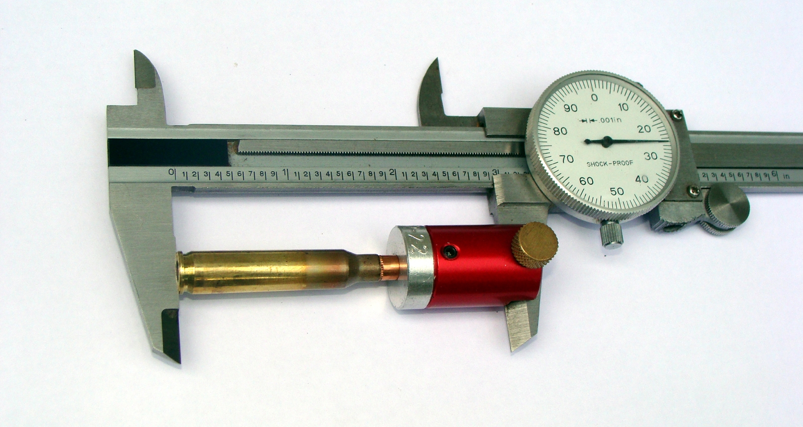 The Bullet Comparator measures from the case head to a spot on the bullet